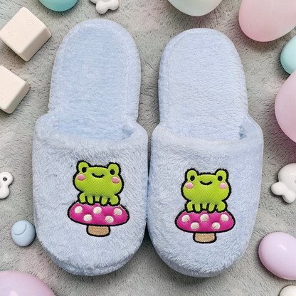 Pantuflas de Peluche Rana Cute
