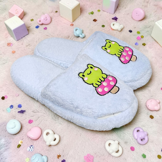 Pantuflas de Peluche Rana Cute