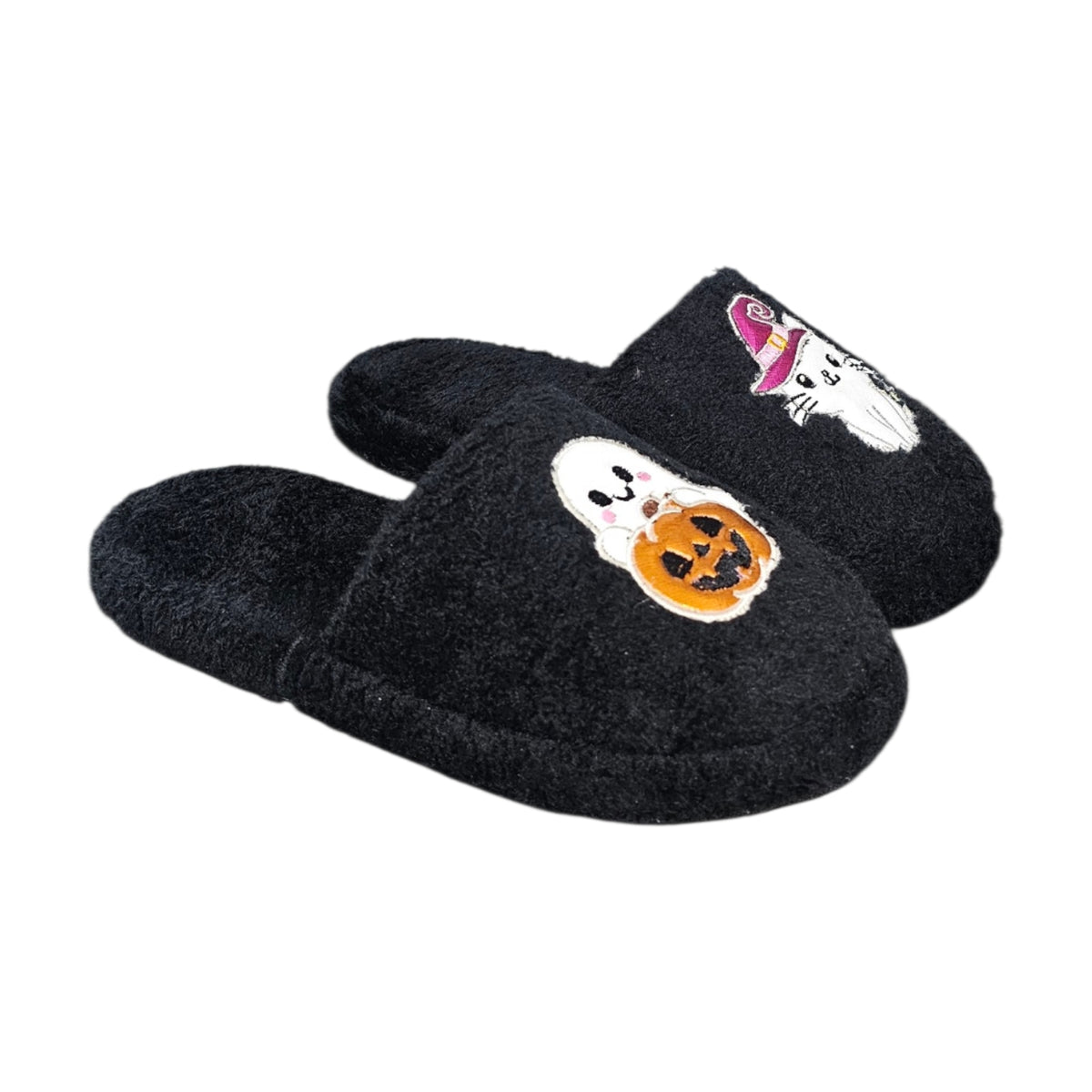 Pantuflas Tematica de Halloween Fantasma y Gato