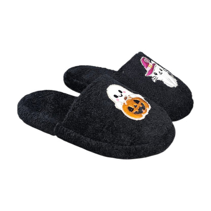 Pantuflas Tematica de Halloween Fantasma y Gato