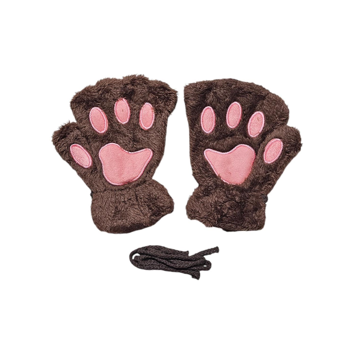 Guantes de Peluche Huella de Gato