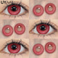 Lentes de Contacto Rojo Intenso Pupilentes para Cosplay