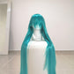 Peluca Azul Turquesa Aqua Lisa Larga Cosplay Kanekalon L.10