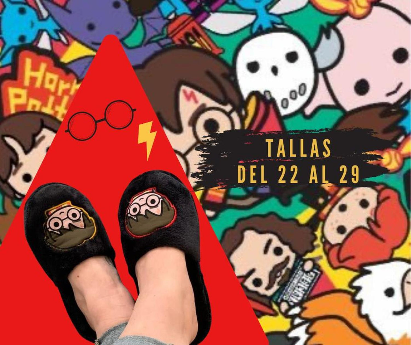 Pantuflas de Harry Potter Tematicas Carita Chibi