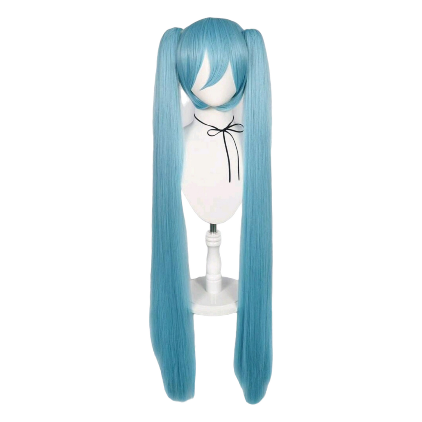 Peluca Azul Aqua Coletas de Clip Larga Cosplay