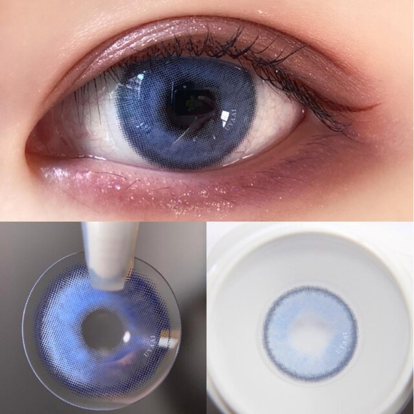 Lentes de Contacto Azul Sorayama Pupilentes Anuales