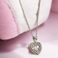 Collar con Forma de Corazon y Decoraciones Plata 925