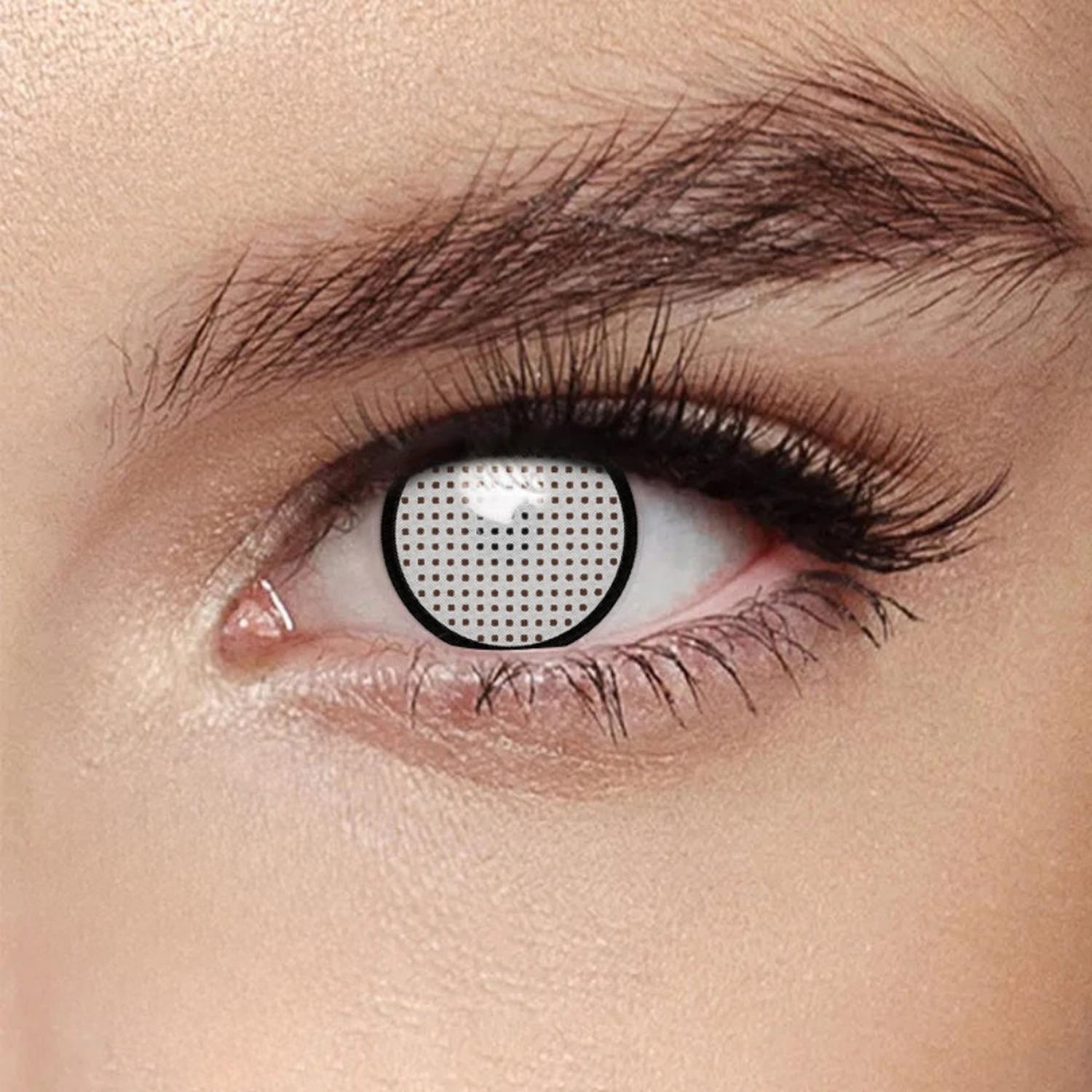 Malla Lentes De Contacto Blancos Para Halloween Pupilentes Para