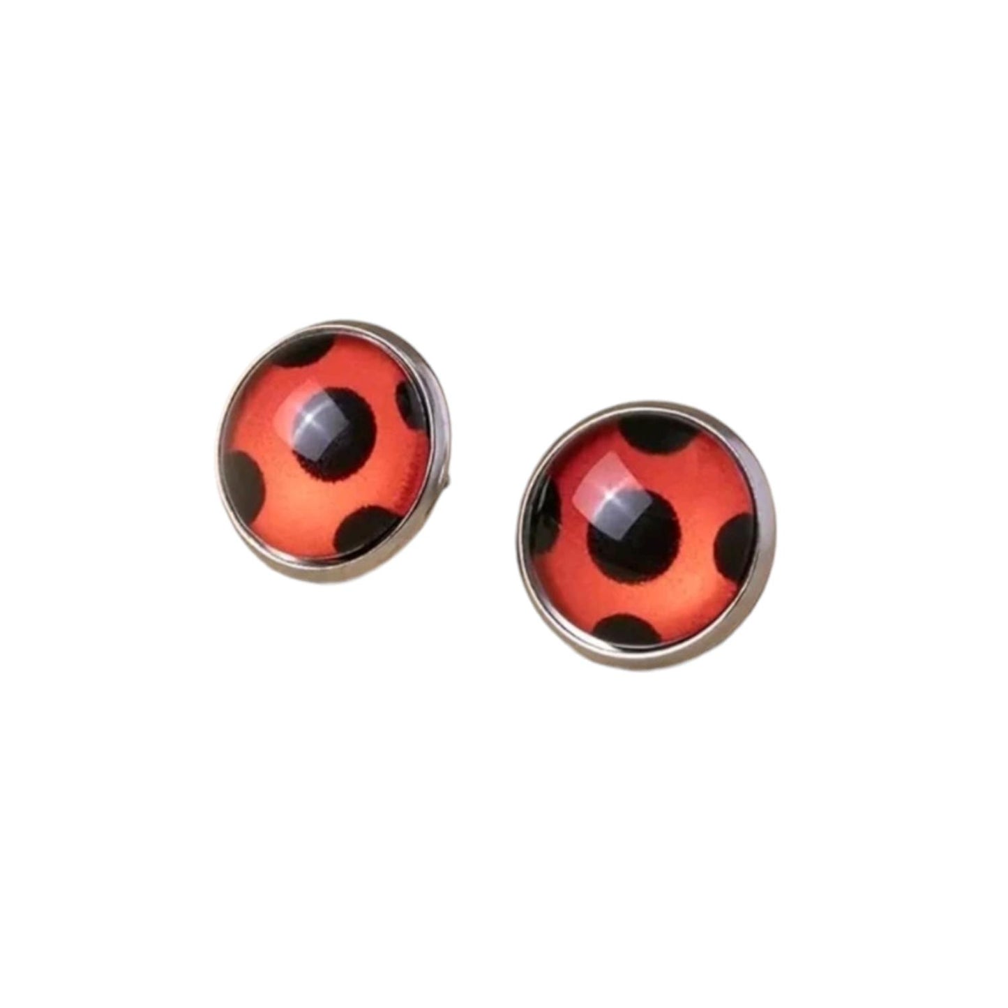 Aretes Miraculous Ladybug Rojo y Negro Cosplay