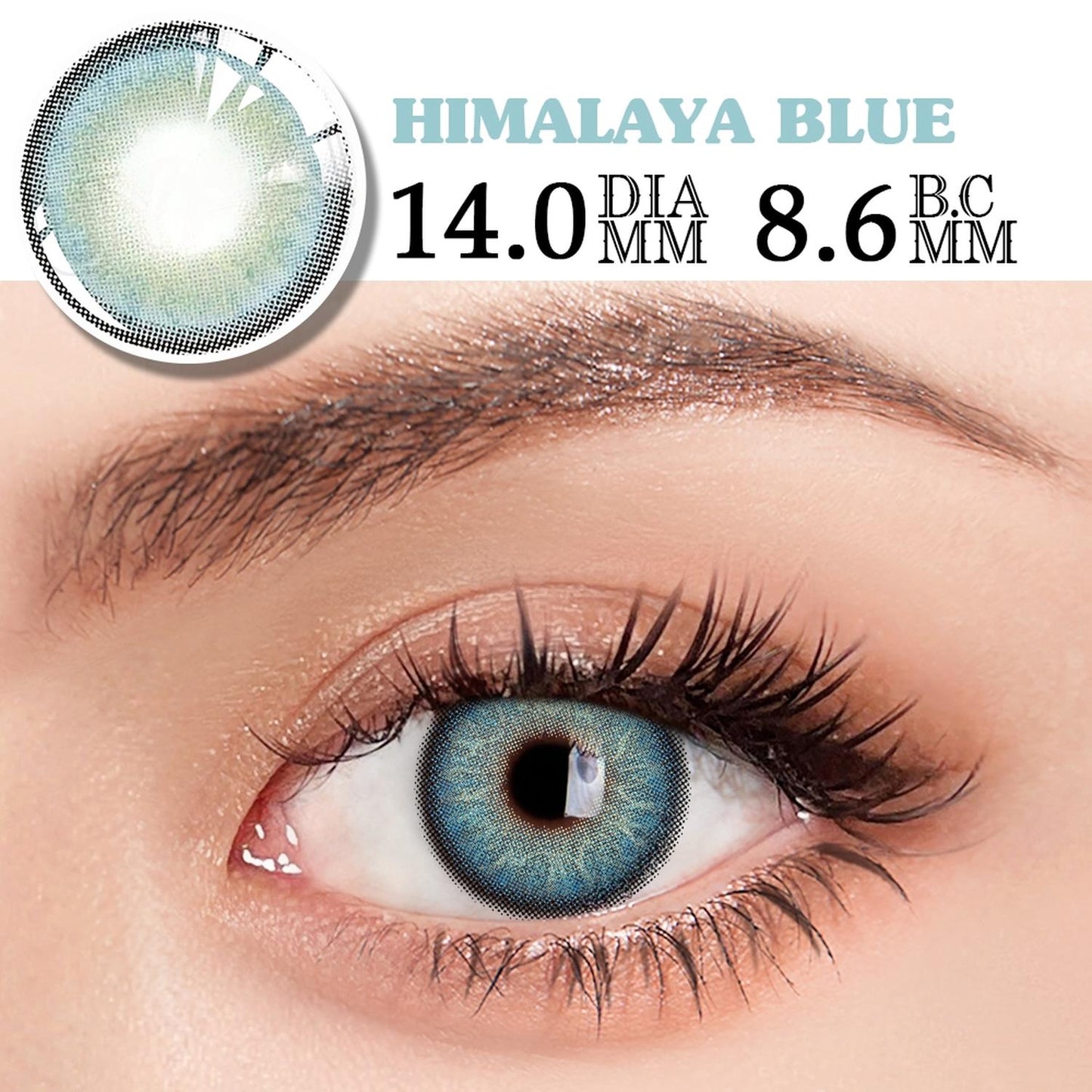 Lentes De Contacto Azul Degradado Himalaya Blue Pupilentes