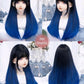 Peluca Negra y Azul Rey Inosuke Girl Cosplay