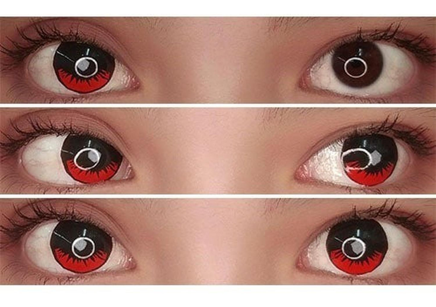 Lentes De Contacto Rojos Y Negro Tanjiro Anime Demon Slayer