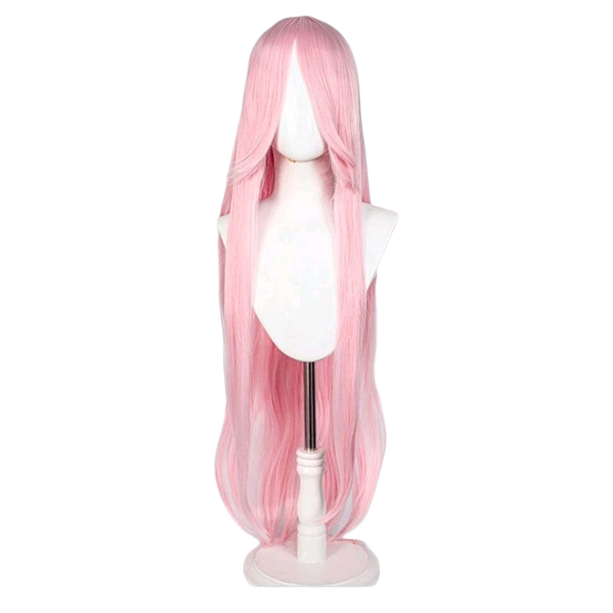 Peluca JOY Rosa Claro Larga Lisa con Fleco L.70