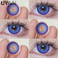 Lentes de Contacto Azul Intenso Brillante Para Cosplay