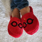 Pantuflas Harry Potter Tematica Rojo con Lentes