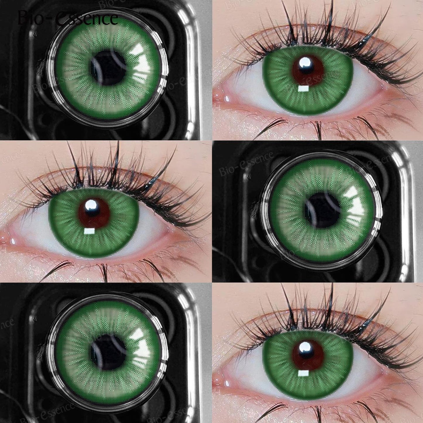 Lentes de Contacto Verde Intenso Pupilentes Cosplay