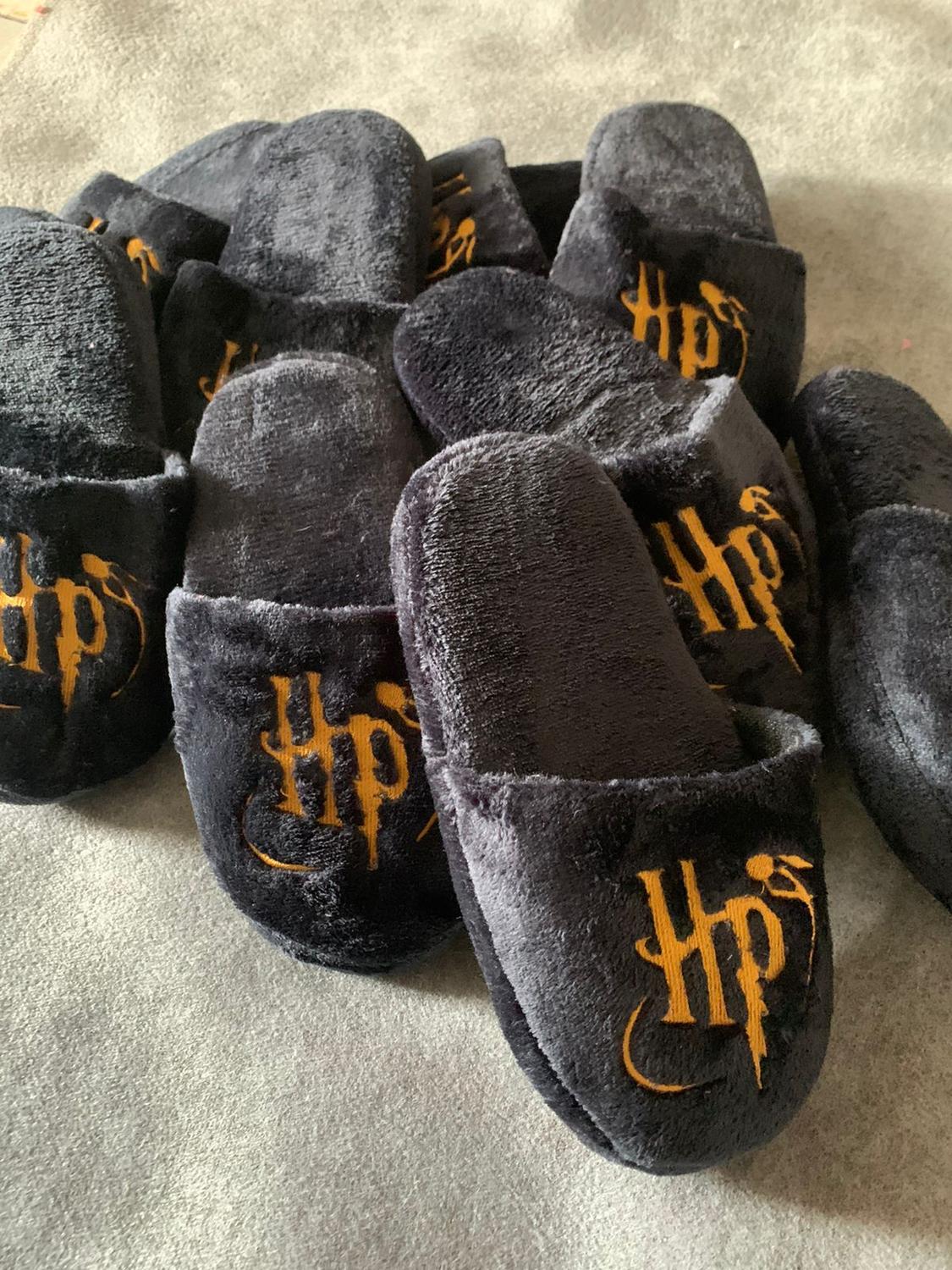 Pantuflas Harry Potter Tematica Letras Doradas HP