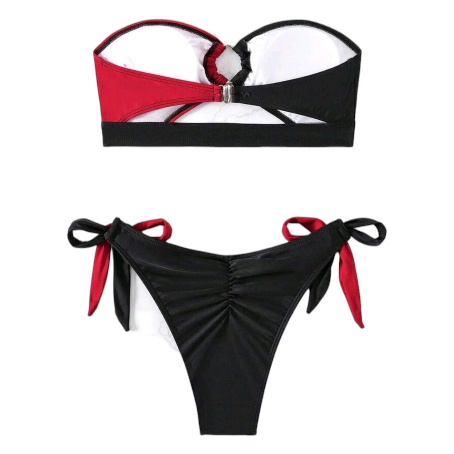 Bikini Negro y Rojo Tematico Harley Quinn Moda Sexy