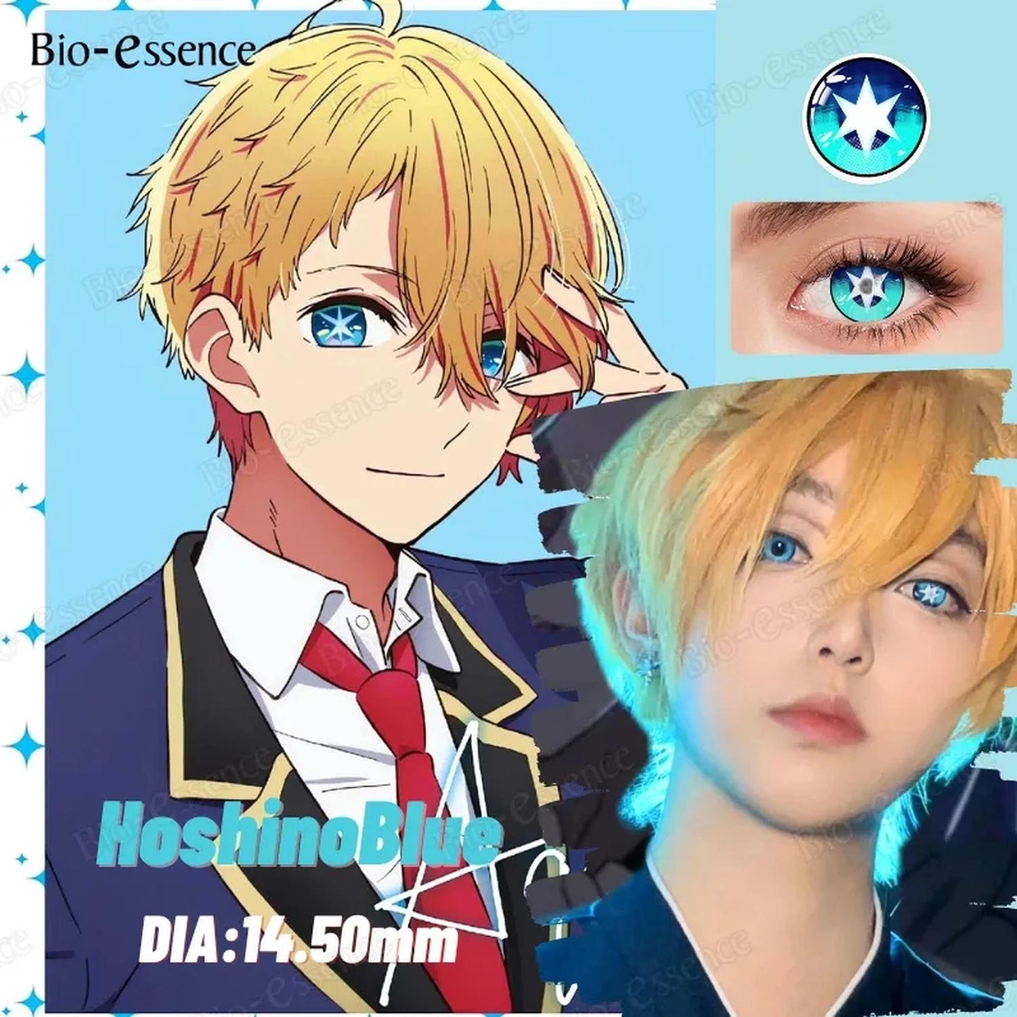 Lentes de Contacto Azul Hoshino Aqua Oshi no Ko Pupilentes