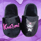 Pantuflas Tematica de Kuromi Negro y Rosa moda Geek