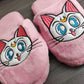 Pantuflas Artemis Sailor Moon Rosa de Peluche