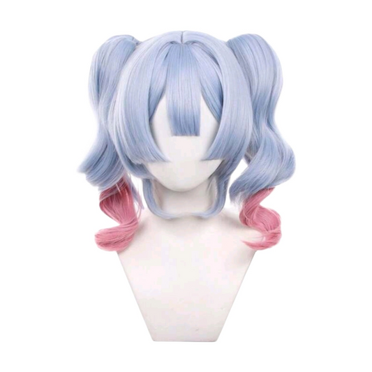 Peluca COLETAS Azul y Rosa Miku Hole Rabbit Cosplay Disfraz