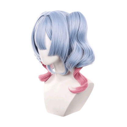 Peluca COLETAS Azul y Rosa Miku Hole Rabbit Cosplay Disfraz