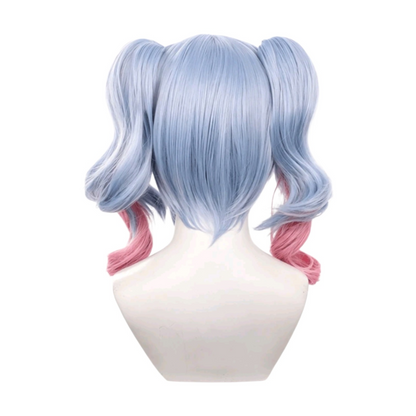 Peluca COLETAS Azul y Rosa Miku Hole Rabbit Cosplay Disfraz