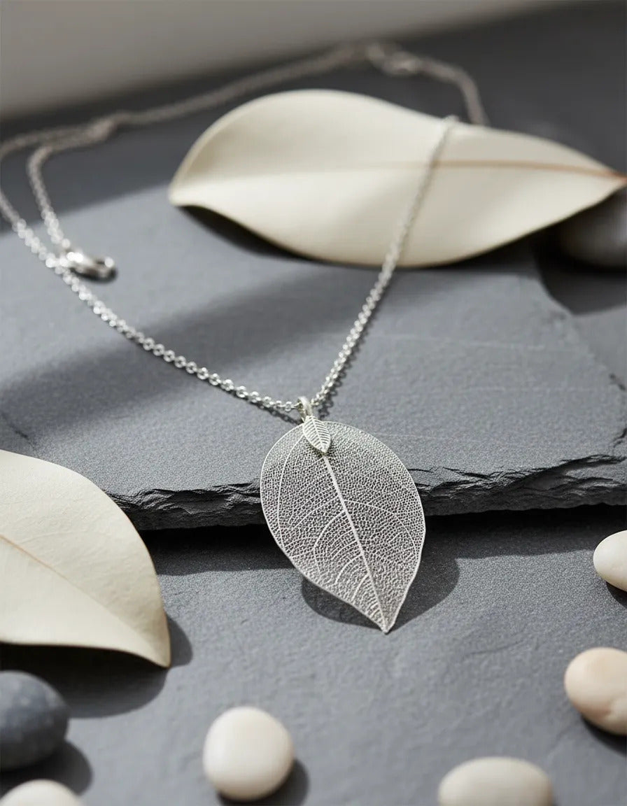 Collar Plataeado - Hoja de Arbol