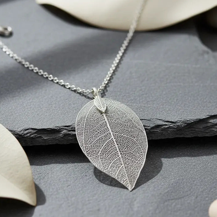 Collar Plataeado - Hoja de Arbol