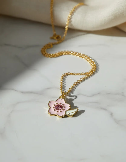 Collar Esmaltado - Flor de Cerezo Sakura