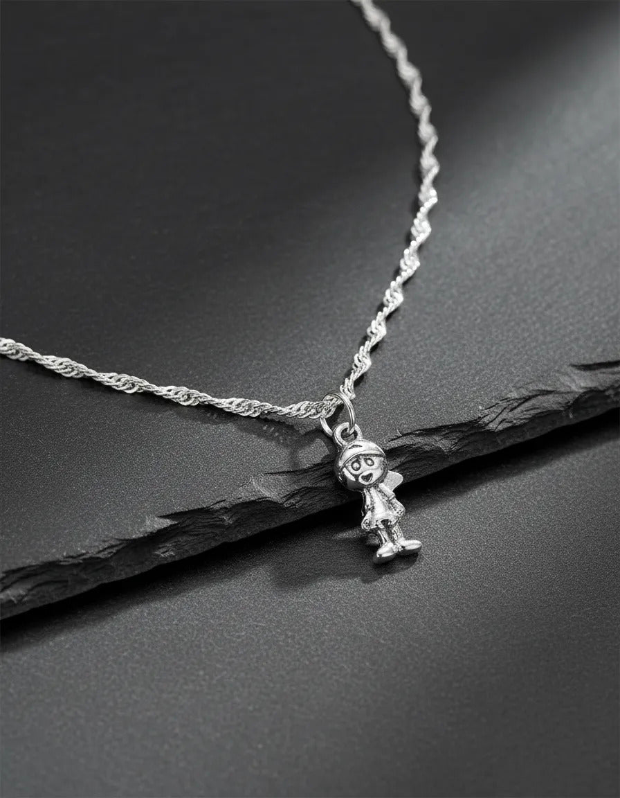 Collar Plateado - Pequeño Niño