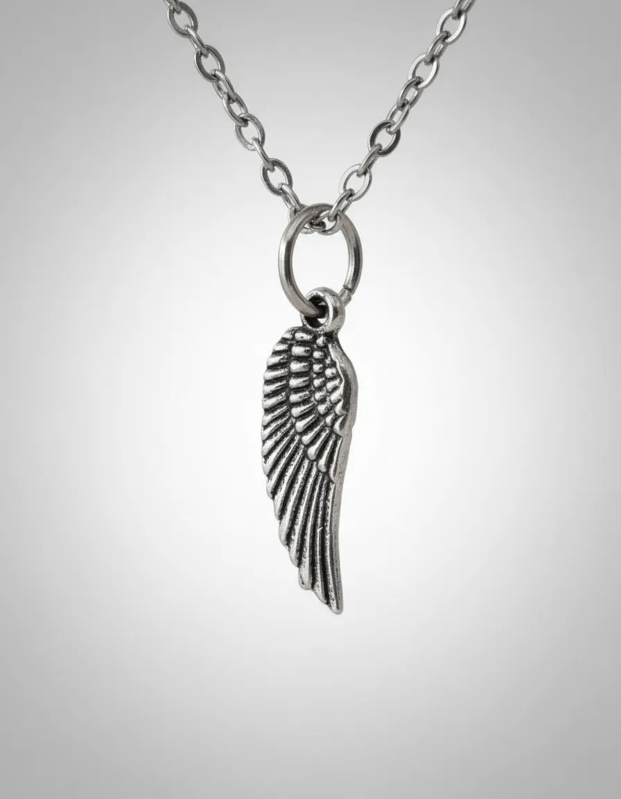 Collar Plateado  - Ala de Ángel