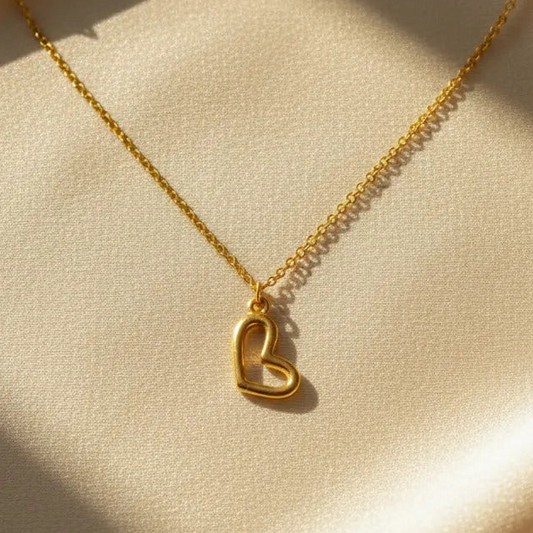 Collar Dorado - Corazón Contorno