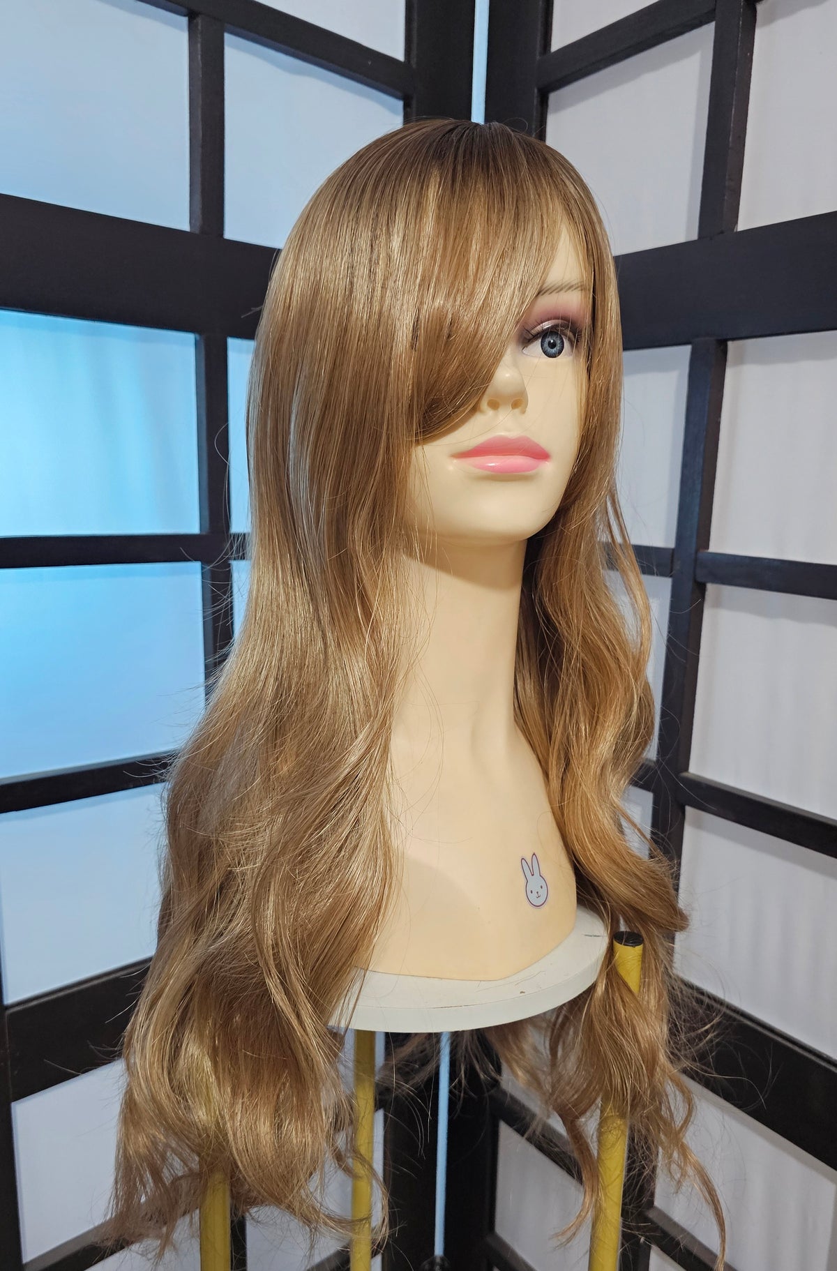 Peluca EASI Cobrizo Oscuro Cabello Ondulado Largo