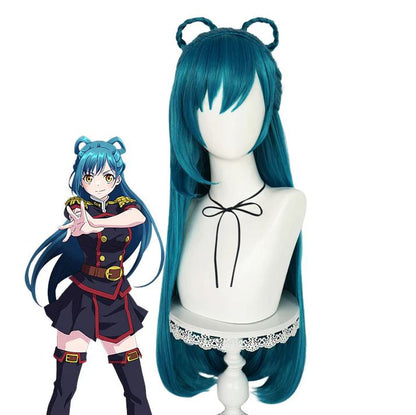 Peluca Multitono Verde y Azul Larga Lisa Himari Azuma Cosplay