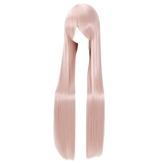 Peluca JOY Palo De Rosa Larga Lisa con Fleco L.35
