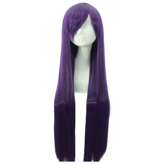 Peluca JOY Morado Oscuro Larga Lisa con Fleco L.62