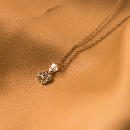 Collar Plata 925 Flor Hibisco