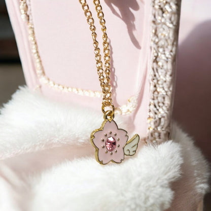Collar Esmaltado - Flor de Cerezo Sakura