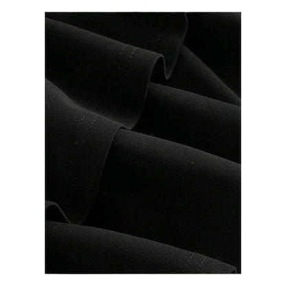 Vestido Negro con Blanco Casual Elegante Moda Asiatica