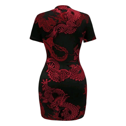 Vestido Estilo Chino Qipao Tradicional Corto Moda Asiatica