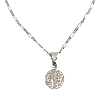 Collar de Plata 925 Cadena y Medalla de Santos Religiosos