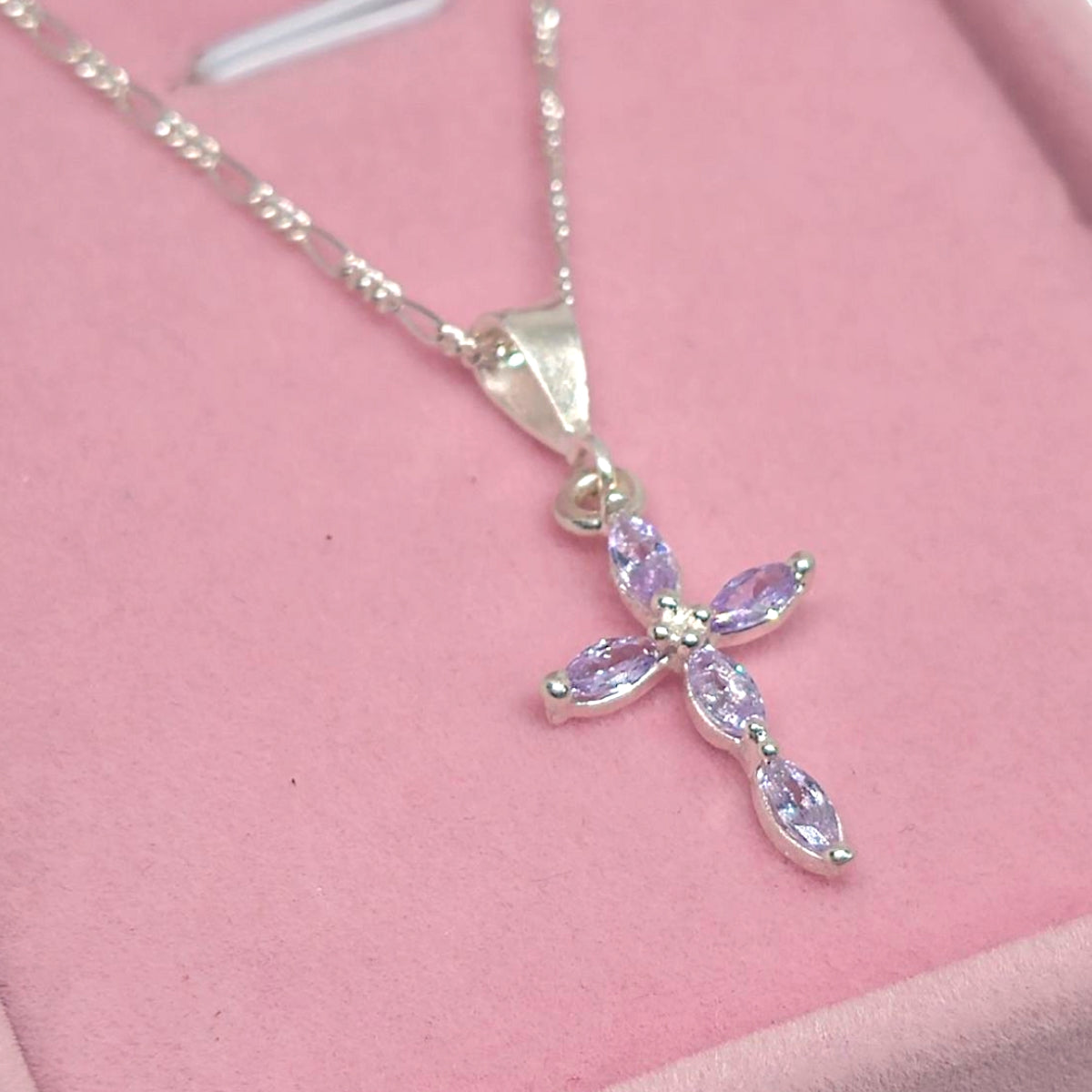 Collar con Dije de Cruces Plata Fina 925 Joyería