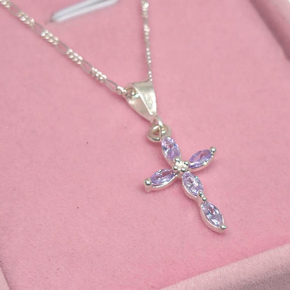 Collar con Dije de Cruces Plata Fina 925 Joyería