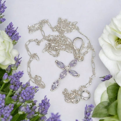 Collar con Dije de Cruces Plata Fina 925 Joyería