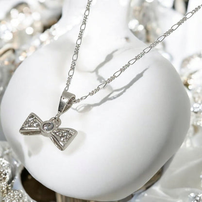 Collar Plata 925 Liston con Zirconia