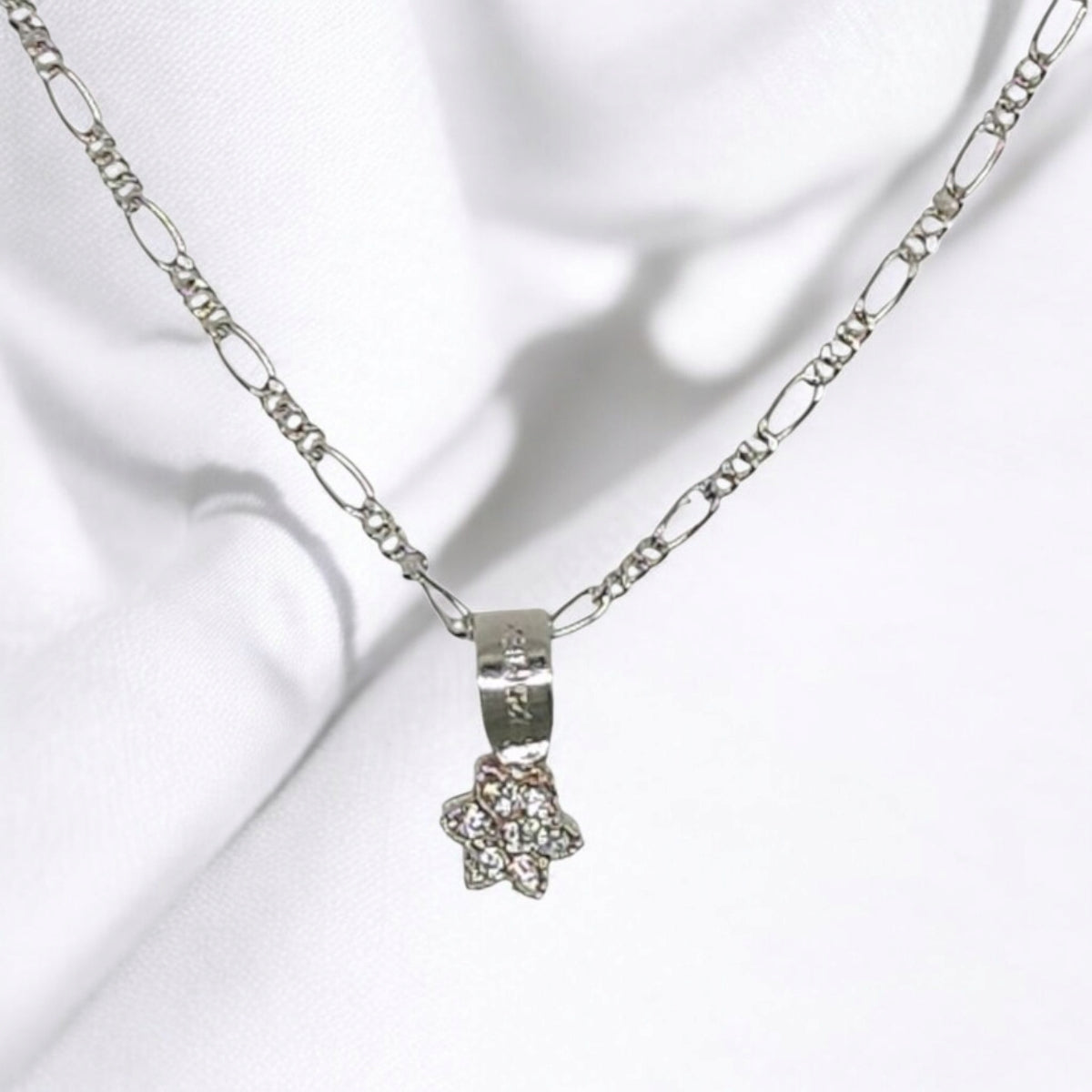 Collar Plata 925 Flor Pequeño Narciso