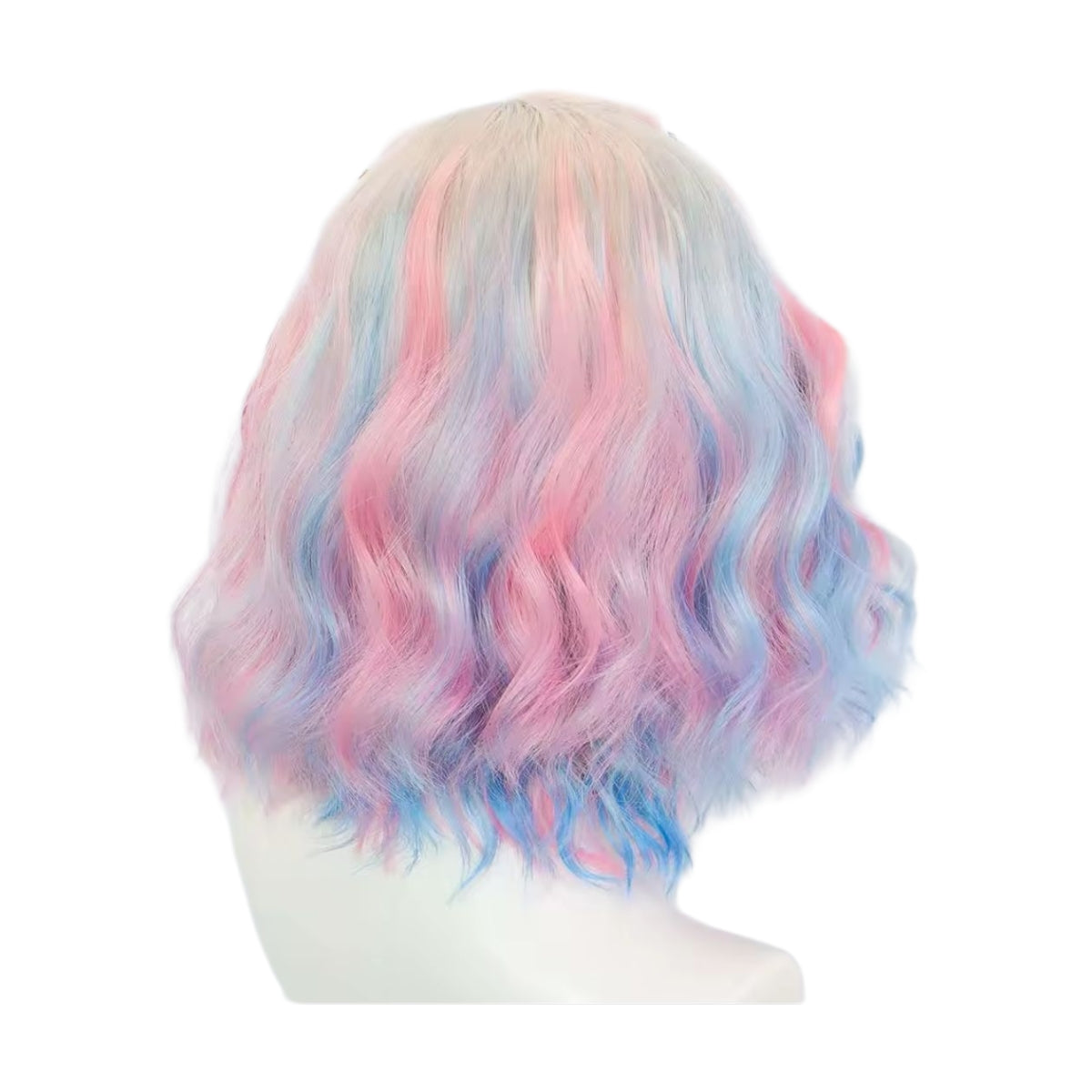 Peluca Rubio puntas Rosa y Azul Enid de Merlina