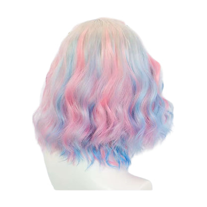 Peluca Rubio puntas Rosa y Azul Enid de Merlina